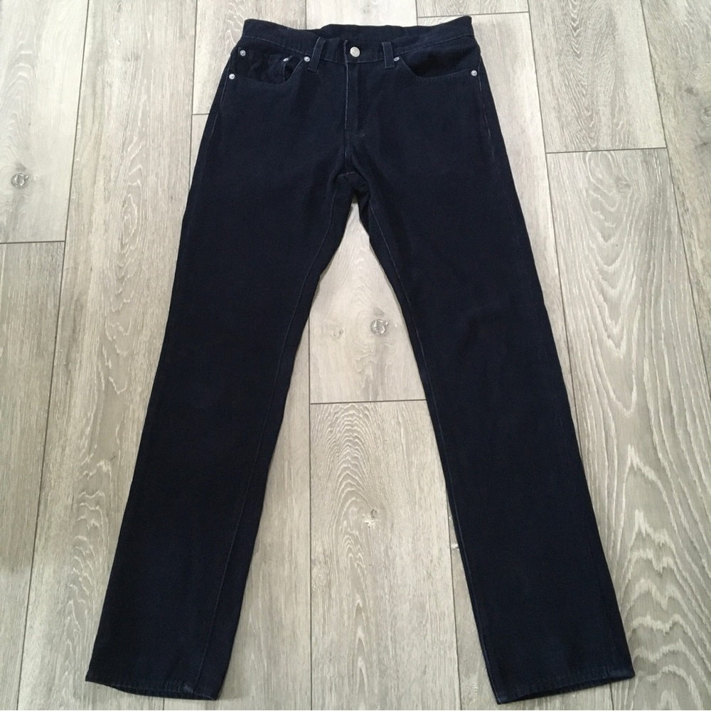 Levis 511 Trousers W31 L32 Blue Corduroy Slim Straight Cords Zip Fly - Picture 3 of 10